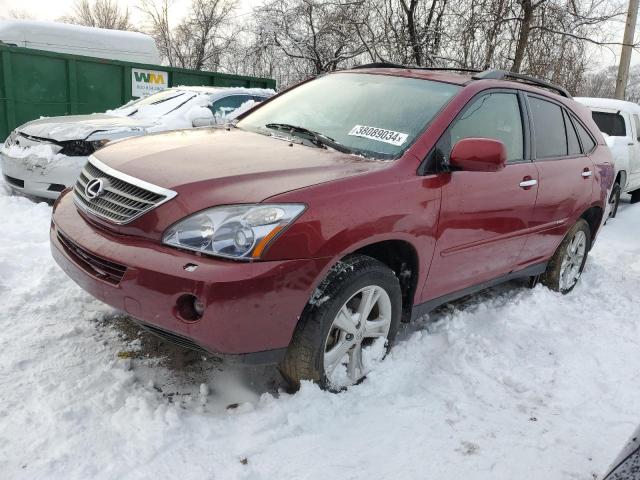 JTJGW31U682007032 - 2008 LEXUS RX 400H RED photo 1