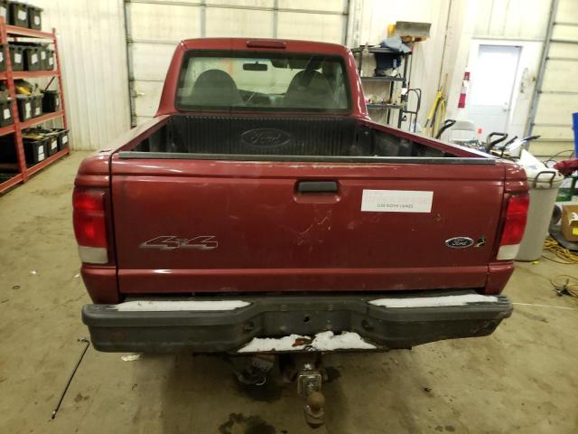 1FTYR11V8YPA34263 - 2000 FORD RANGER BURGUNDY photo 6