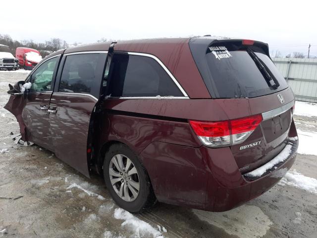 5FNRL5H32GB022488 - 2016 HONDA ODYSSEY SE BURGUNDY photo 2