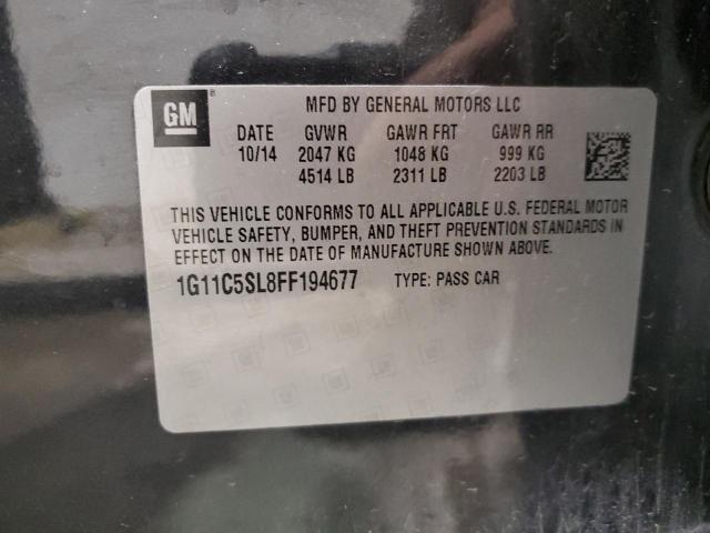 1G11C5SL8FF194677 - 2015 CHEVROLET MALIBU 1LT 黑色 照片 12