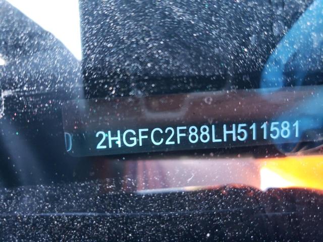 2HGFC2F88LH511581 - 2020 HONDA CIVIC SPORT 石墨色 照片 12