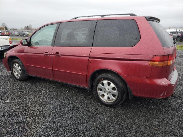 5FNRL188X4B143222 - 2004 HONDA ODYSSEY EX RED photo 2