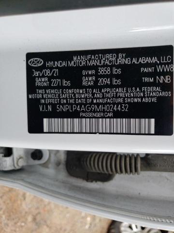 5NPLP4AG9MH024432 - 2021 HYUNDAI ELANTRA LIMITED WHITE photo 12