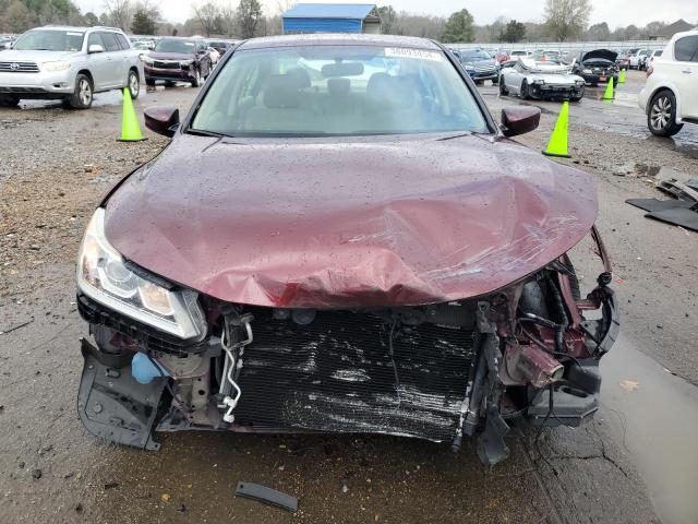 1HGCR2F30GA083452 - 2016 HONDA ACCORD LX BURGUNDY photo 5