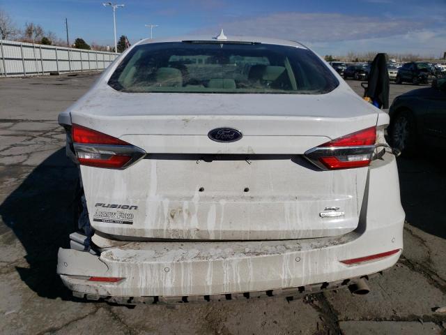 3FA6P0HDXLR250076 - 2020 FORD FUSION SE WHITE photo 6