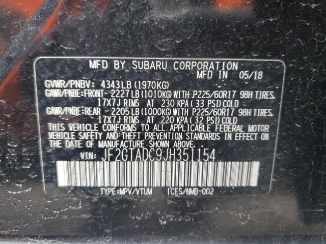 JF2GTADC9JH351154 - 2018 SUBARU CROSSTREK PREMIUM 黑色 照片 14