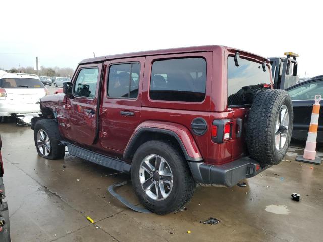 1C4HJXEN6MW718362 - 2021 JEEP WRANGLER U SAHARA BURGUNDY photo 2