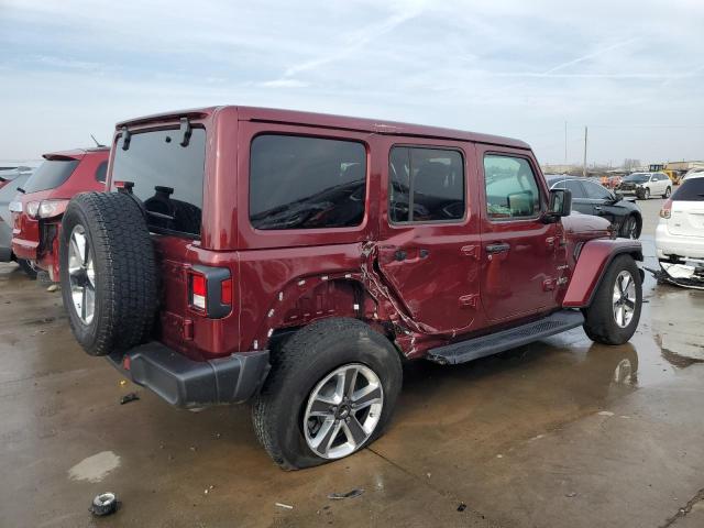 1C4HJXEN6MW718362 - 2021 JEEP WRANGLER U SAHARA BURGUNDY photo 3