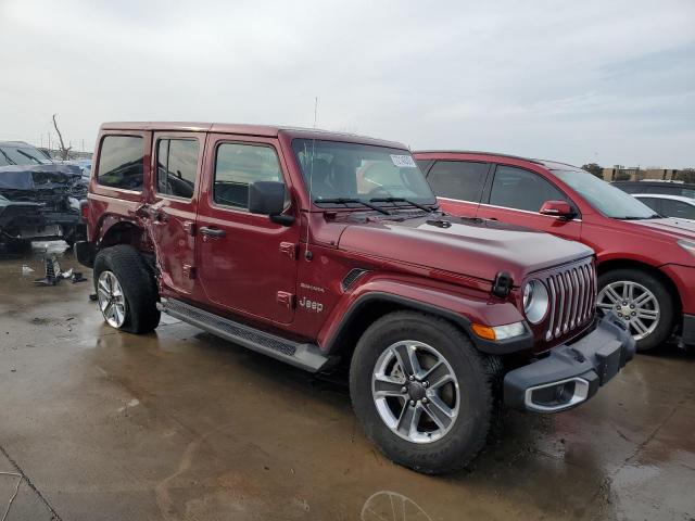 1C4HJXEN6MW718362 - 2021 JEEP WRANGLER U SAHARA BURGUNDY photo 4