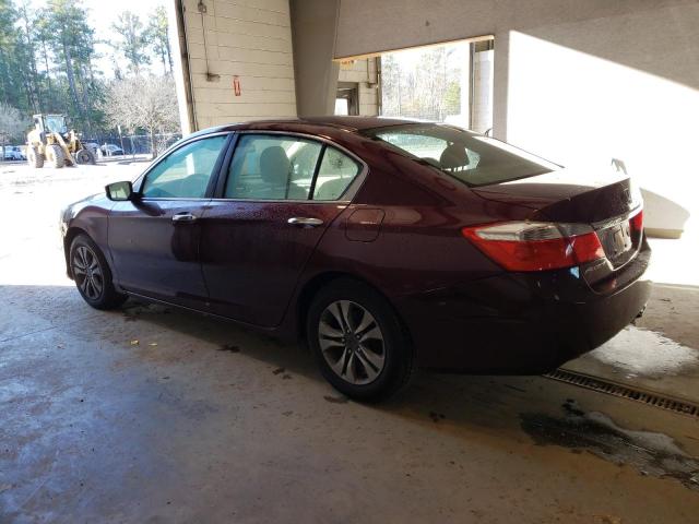 1HGCR2F33DA075308 - 2013 HONDA ACCORD LX BURGUNDY photo 2