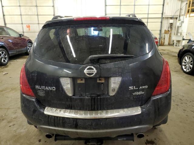 JN8AZ08W27W626101 - 2007 NISSAN MURANO SL BLACK photo 6