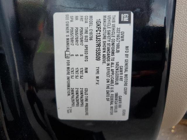 1GKFC13J37R153509 - 2007 GMC YUKON BLACK photo 13