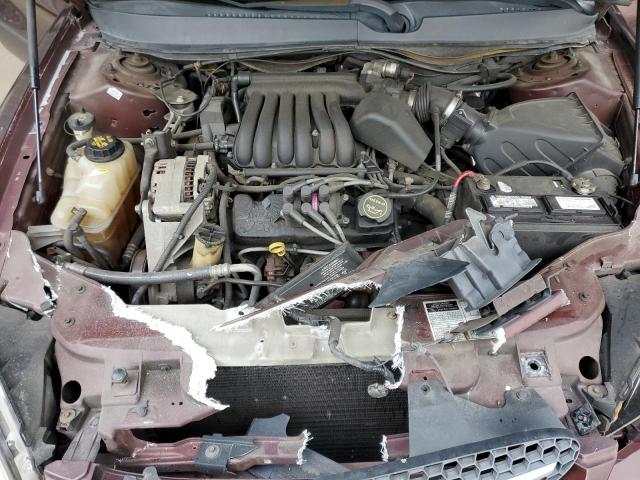 1FAFP52U41A156062 - 2001 FORD TAURUS LX MAROON photo 11