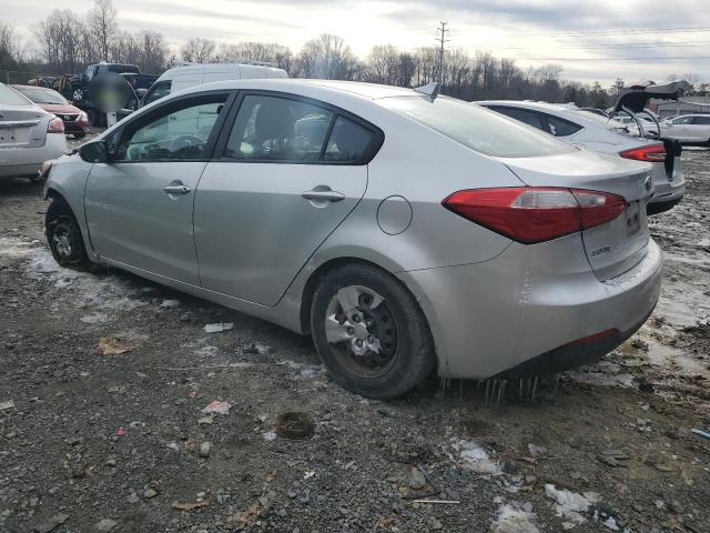 KNAFK4A68E5142411 - 2014 KIA FORTE LX SILVER photo 2