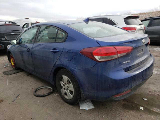 3KPFK4A7XHE069823 - 2017 KIA FORTE LX BLUE photo 2