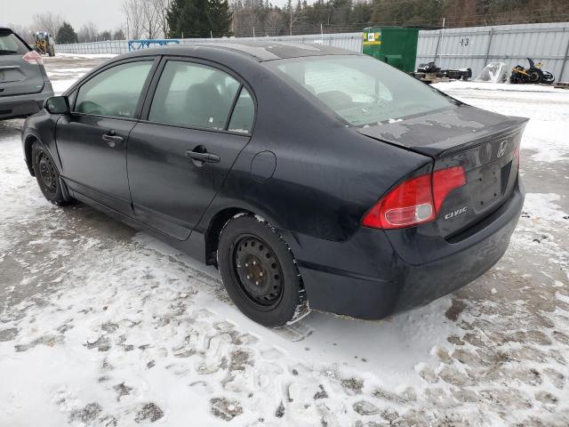 2HGFA16528H027371 - 2008 HONDA CIVIC LX BLACK photo 2