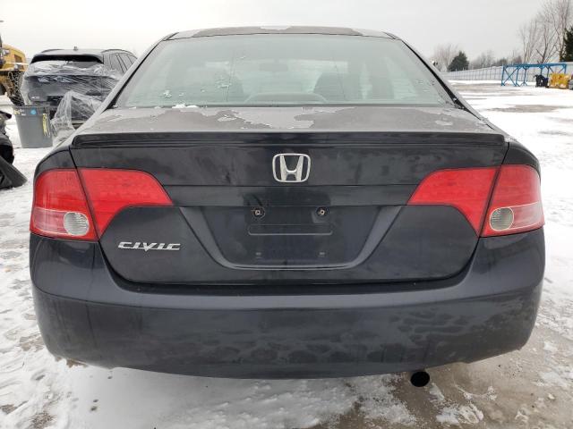 2HGFA16528H027371 - 2008 HONDA CIVIC LX BLACK photo 6