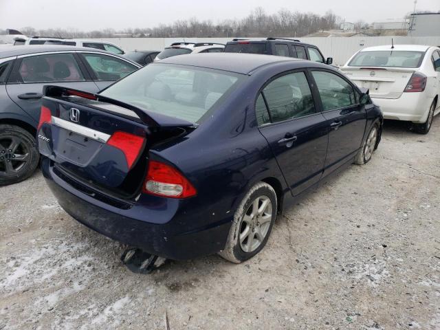 19XFA16539E011367 - 2009 HONDA CIVIC LX BLUE photo 3