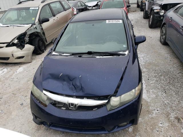 19XFA16539E011367 - 2009 HONDA CIVIC LX BLUE photo 5