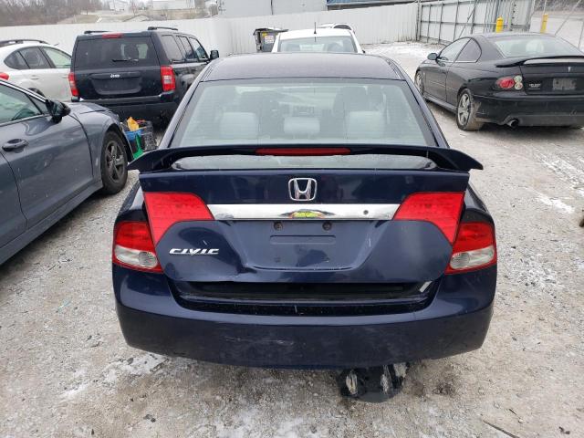 19XFA16539E011367 - 2009 HONDA CIVIC LX BLUE photo 6