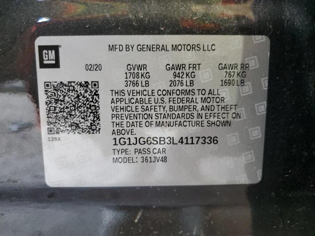 1G1JG6SB3L4117336 - 2020 CHEVROLET SONIC GRAY photo 13