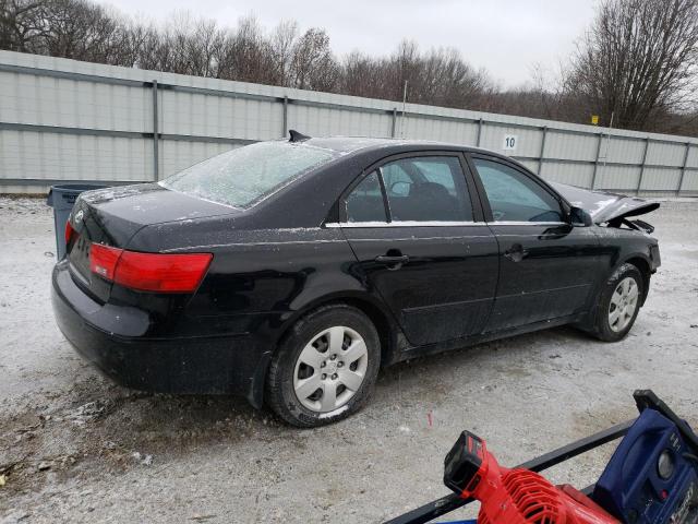 5NPET46C39H548001 - 2009 HYUNDAI SONATA GLS BLACK photo 3