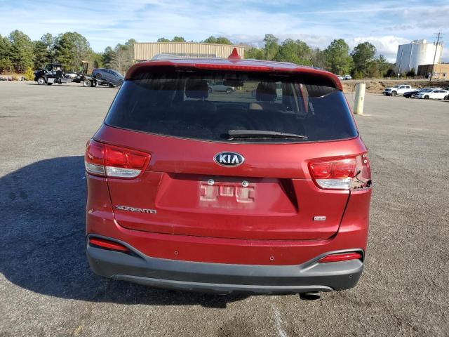 5XYPG4A36HG262105 - 2017 KIA SORENTO LX RED photo 6