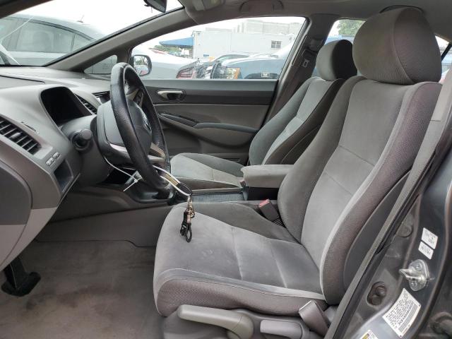 2HGFA16509H356202 - 2009 HONDA CIVIC LX GRAY photo 7