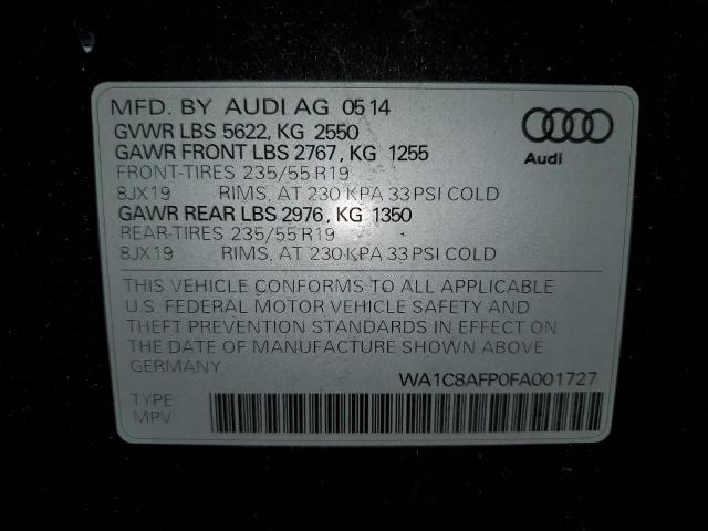 WA1C8AFP0FA001727 - 2015 AUDI Q5 PREMIUM HYBRID BLACK photo 14