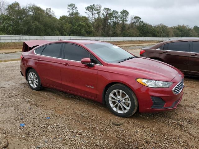 3FA6P0LU1KR205713 - 2019 FORD FUSION SE BURGUNDY photo 4