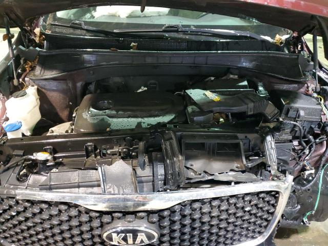 5XYPGDA34JG413786 - 2018 KIA SORENTO LX BURGUNDY photo 11