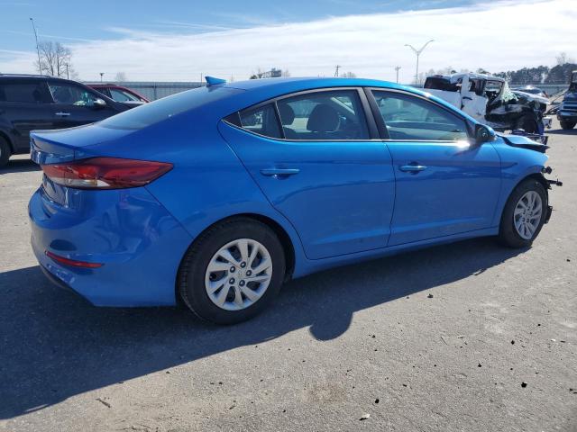 KMHD74LF5HU301206 - 2017 HYUNDAI ELANTRA SE BLUE photo 3