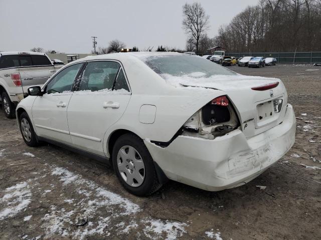 3HGCM56447G710227 - 2007 HONDA ACCORD LX WHITE photo 2