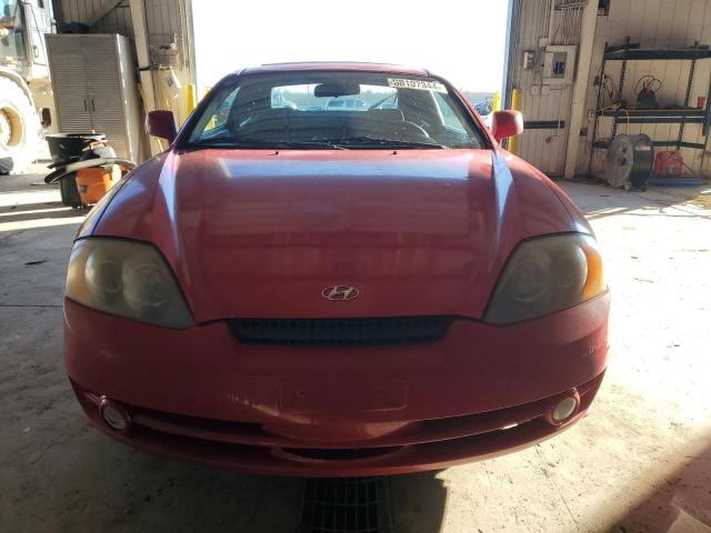 KMHHM65D53U056255 - 2003 HYUNDAI TIBURON RED photo 5