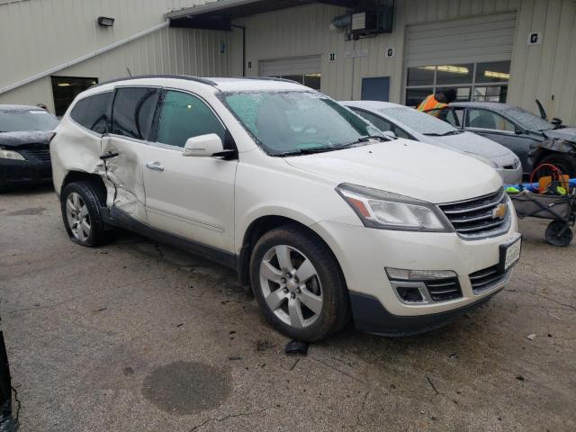 1GNKRJKD7EJ353588 - 2014 CHEVROLET TRAVERSE LTZ WHITE photo 4