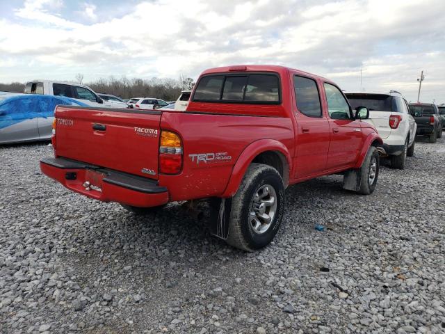 5TEGN92N34Z379062 - 2004 TOYOTA TACOMA DOUBLE CAB PRERUNNER RED photo 3