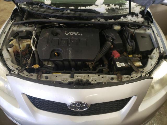 2T1BU4EE2AC418592 - 2010 TOYOTA COROLLA BASE SILVER photo 11