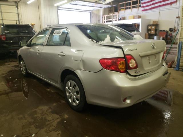 2T1BU4EE2AC418592 - 2010 TOYOTA COROLLA BASE SILVER photo 2