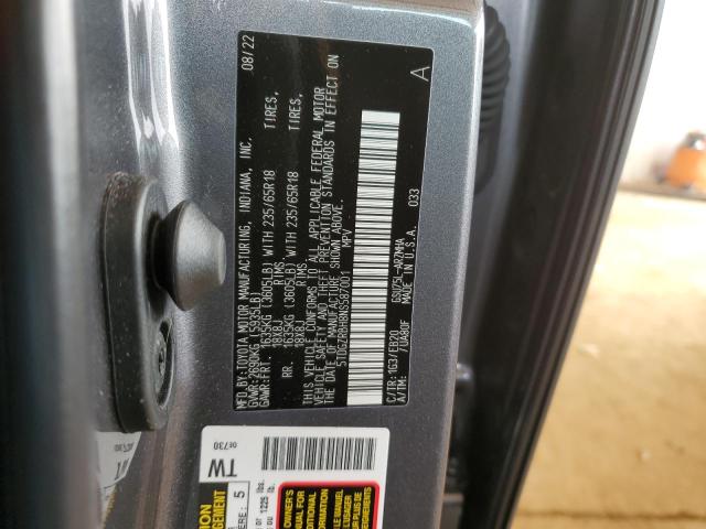 5TDGZRBH8NS587001 - 2022 TOYOTA HIGHLANDER XLE 灰色 照片 13