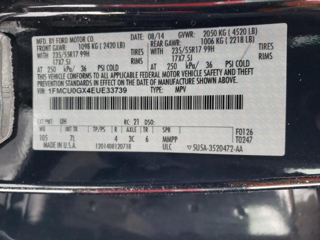 1FMCU0GX4EUE33739 - 2014 FORD ESCAPE SE BLACK photo 13