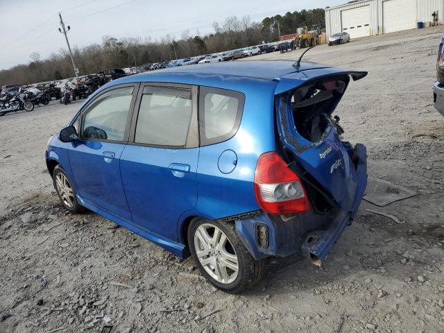 JHMGD38667S037449 - 2007 HONDA FIT S BLUE photo 2