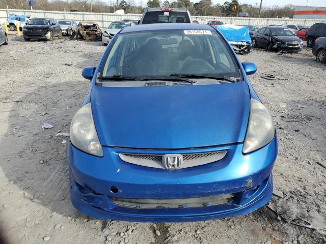 JHMGD38667S037449 - 2007 HONDA FIT S BLUE photo 5