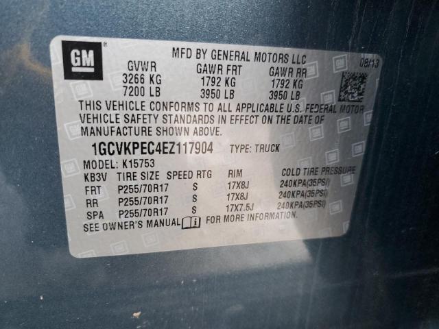 1GCVKPEC4EZ117904 - 2014 CHEVROLET SILVER1500 K1500 BLUE photo 12