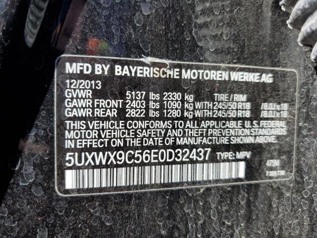 5UXWX9C56E0D32437 - 2014 BMW X3 XDRIVE28I BLACK photo 12