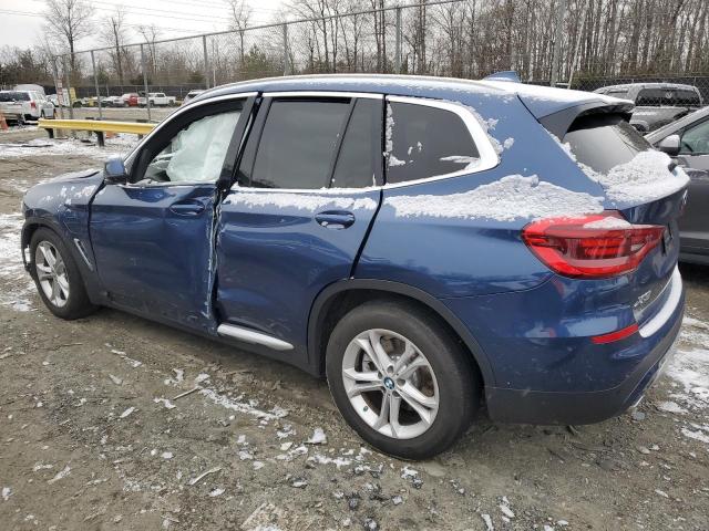 5UXTS1C05M9G01321 - 2021 BMW X3 XDRIVE30E BLUE photo 2