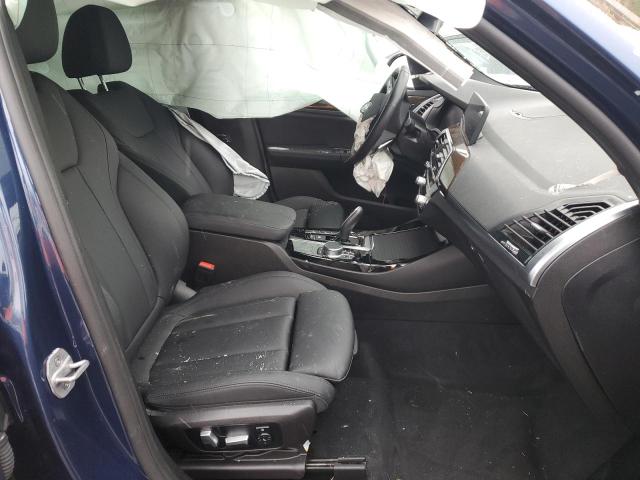 5UXTS1C05M9G01321 - 2021 BMW X3 XDRIVE30E BLUE photo 7