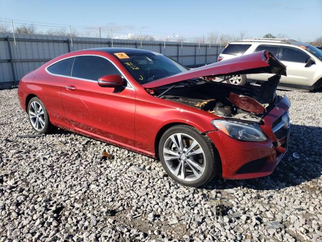 WDDWJ4JB1HF394606 - 2017 MERCEDES-BENZ C 300 RED photo 4