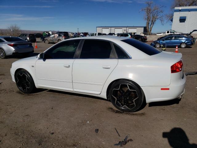 WAUAF78E28A135446 - 2008 AUDI A4 2.0T WHITE photo 2