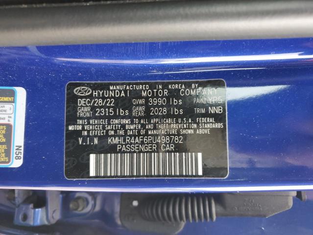 KMHLR4AF6PU498782 - 2023 HYUNDAI ELANTRA N LINE BLUE photo 12