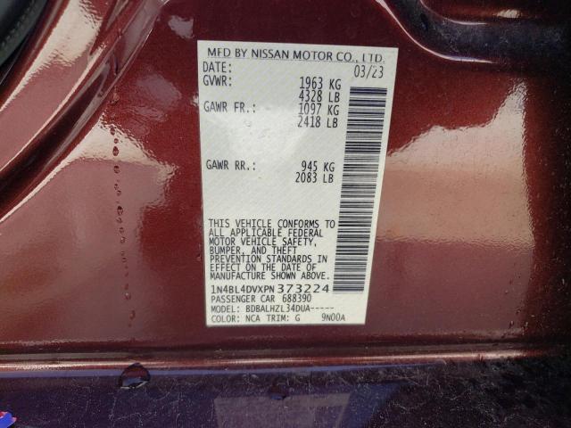 1N4BL4DVXPN373224 - 2023 NISSAN ALTIMA SV BURGUNDY photo 12